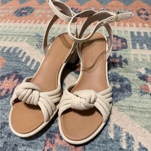 Rothy's Ivory Knotted Sandals